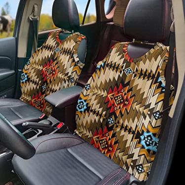 Imagem de GOSTONG Colete de capa de assento de carro com estampa geométrica, acessórios automotivos, ajuste universal para a maioria dos carros, caminhões, SUV Sedans