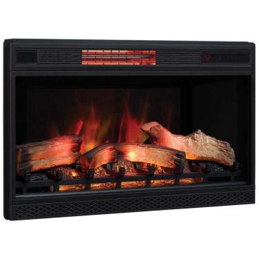 Imagem de Lareira Elétrica de Embutir A52x86L cm com Efeito de Chama 3D, 110V 1500W, ClassicFlame, Preta	