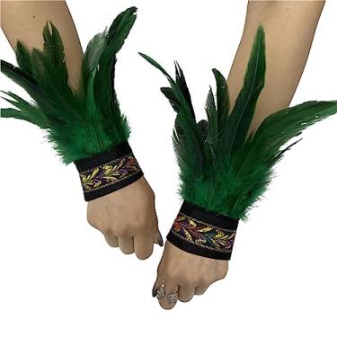 Imagem de Pulseiras de penas, 1 par de algemas de pulso de penas, pulseiras de tapa de penas, decoração de pulseira, fantasia, festa à fantasia/439