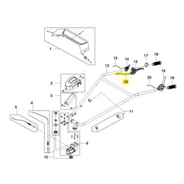 Imagem de Cabo Alavanca Direita Motocultivador Husqvarna Tr262