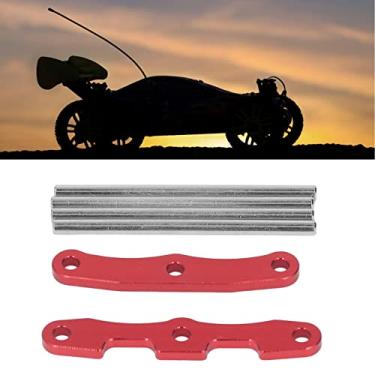 Imagem de Barras de Amarração do Anteparo Traseiro Dianteiro do Carro RC, Barras de Amarração Estáveis ​​do Anteparo da Liga de Alumínio de Alta Resistência Braços Servos para Acessórios de Carro SLASH 110 RC (Vermelho)