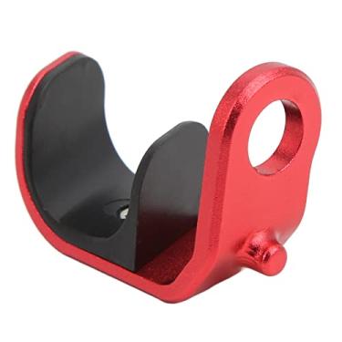 Imagem de VGEBY Fivela em forma de E, gancho de garfo frontal com fivela E fivela em forma de E para liga de alumínio de bicicleta Brompton (vermelho)