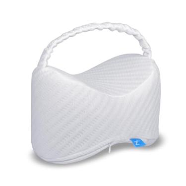 Imagem de Z Pass Sleep Travesseiro de Joelho Nasa Apoio de Pernas para Coluna Alinhada com alça confortável para fixar na perna D50 - Branco