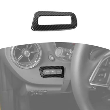 Imagem de RT-TCZ Interruptor HUD Painel de acabamento capa ABS decoração para Chevrolet e Chevy Camaro Interior Acessórios 2016 2017 2018 2019 2020 fibra de carbono