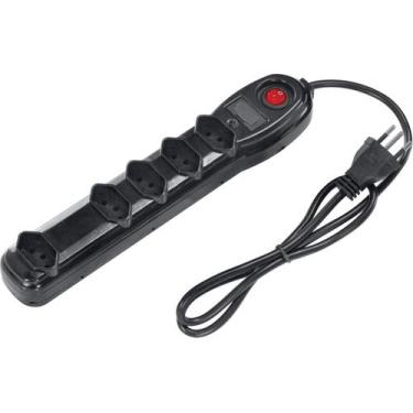 Imagem de Filtro De Linha 5 Tomadas Com Fusível E Chave Cabo Pp 3x0,75 0,75m Fl5