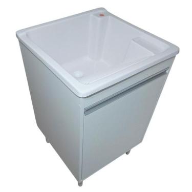 Imagem de Tanque fibra 40L Com Gabinete MDF 55cm Para Torneira de Mesa - EJV Sho