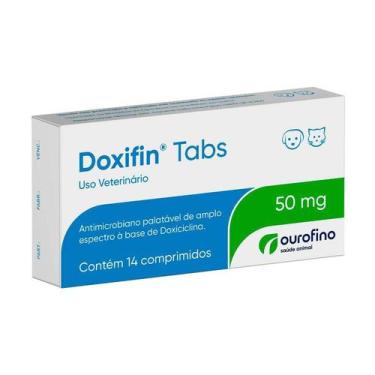 Imagem de Antibiótico Ourofino Doxifin Tabs Para Cães e Gatos 50mg