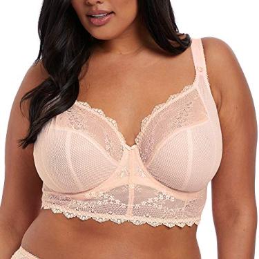 Imagem de Elomi Bralette feminino Charley: estilo longline moderno com decote profundo renda elástica tamanhos do Reino Unido E-HH EUA tamanhos DDD-L, Balé, rosa, 40FF