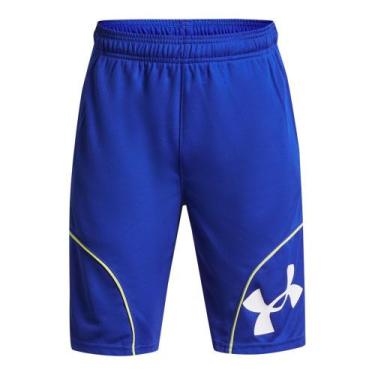 Imagem de Shorts de Basquete Infantil Under Armour Perimeter, Azul, P