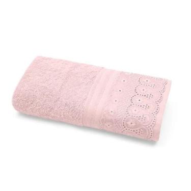 Imagem de Toalha de Rosto Cristal com Renda Buettner, Renascenca Rosa
