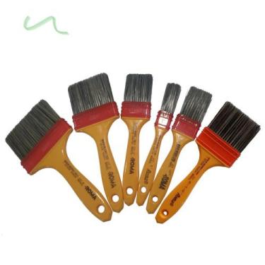 Imagem de Kit 6 Trincha Pincel 317 Gold Gris Tamanhos - Roma