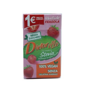 Imagem de Bala de Morango Vegana Sem Açúcar Dietorelle 27g