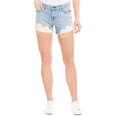 Imagem de HUDSON Short jeans feminino Gemma de cintura média, Neutraliza, 25
