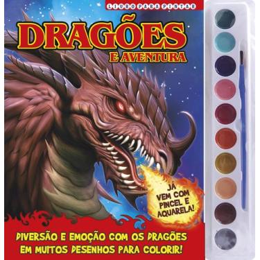 Imagem de Livro - Dragões livro para pintar