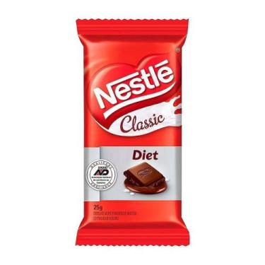 Imagem de Chocolate ao Leite Diet Nestlé 25g, 25g, 1 unidade, Ao leite