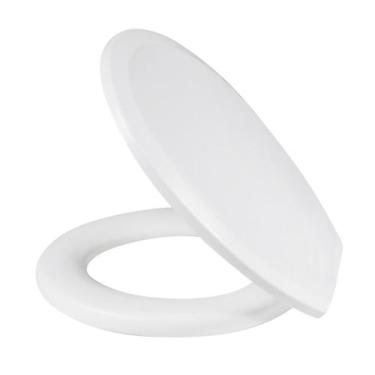 Imagem de Assento Almofadado Plus Slim Oval Branco Tampa Vaso Marcas - METASUL