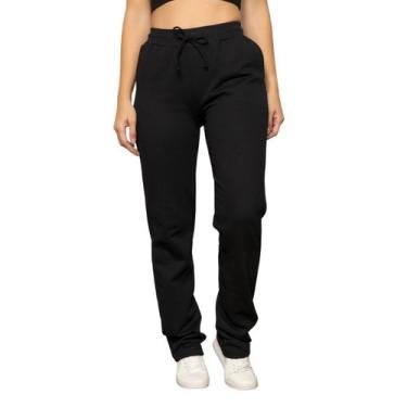 Imagem de Calça Moletom Feminina Casual Tecido Premium Confortável Cos Alto - Da