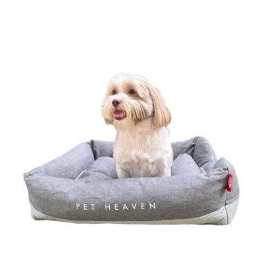 Imagem de Cama para Cachorros Tamanho P até 10 kg Cinza 60 x 50 Lavável C/Zíper 