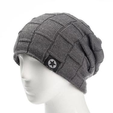 Imagem de Gorro Unissex Velo Forrado  Malha Lã Quente - ElaShopp