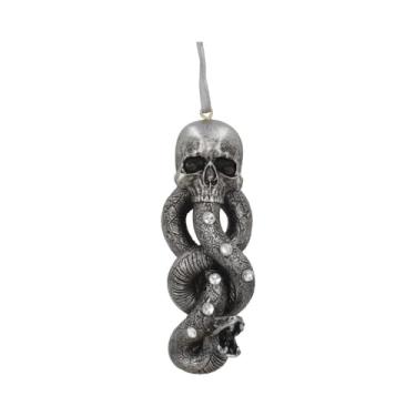Imagem de Nemesis Now Ornamento pendurado oficialmente licenciado Harry Potter Dark Mark Voldemort, prata, 9,5 cm