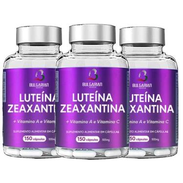 Imagem de 3x Luteína + Zeaxantina 150 Cápsulas 500mg - Bulgarian Nutrition, Sem 