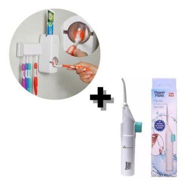 Imagem de Dispenser Automático Pasta E Jato Power Floss Limpeza Dente - oem
