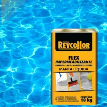 Imagem de Borracha Liquida 18kg Interna E Externa - REVCOLLOR , Azul