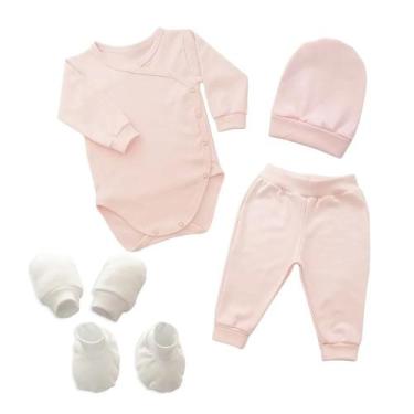 Imagem de Kit Enxoval Recém Nascido Maternidade Conjuntos Suedine Kimono - Rovid
