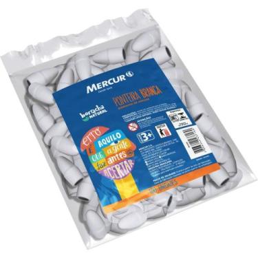 Imagem de Borracha Ponteira Branca para Lápis Pacote com 100 Unidades - Mercur