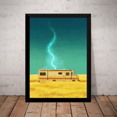 Imagem de Quadro Breaking Bad Arte Simples Poster Moldurado - Fanarte