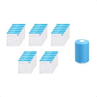 Imagem de Kit Bomba Vácuo E 30 Sacos Para Conserva Alimentos Hermético - UnyHome