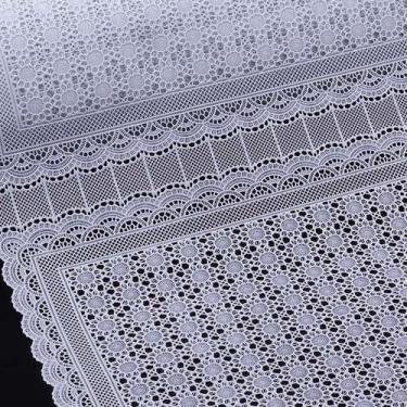 Imagem de Kit 4 Toalhas De Geladeira Pvc Renda Lavável 53x35cm Flores - Uzoo