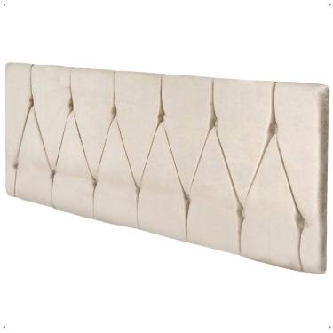 Imagem de Cabeceira Parede Capitonê Estofado Suede Cama Box Queen 1,60 Quarto Casal Decoração Retrô - Areia - RPM