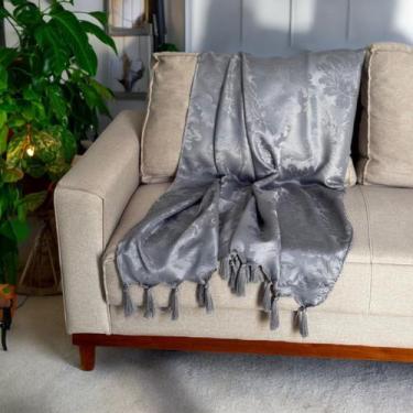 Imagem de Manta Xale Para Sofá 4,00 X 1,40 Tecido Jacquard com Franja  Decorame 