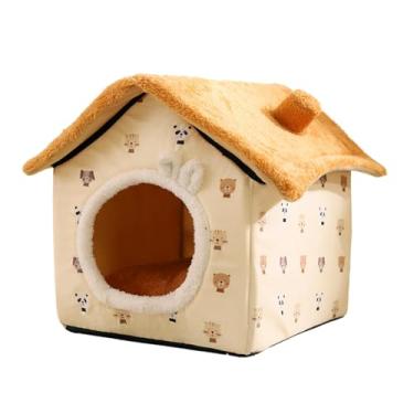 Imagem de Ioensy Camas para gatos para gatos internos Cama de para gatos com zíper para filhotes Canil lavável Inverno Quente Pet Dog Cat House Cave Bed, S