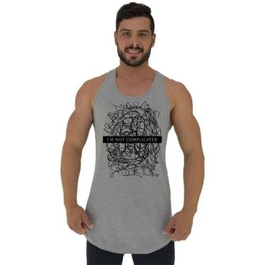 Imagem de Regata Longline Estampada Masculina MXD Conceito I'm Not Complicated, 