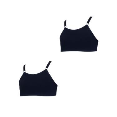 Imagem de Kit 2 Sutiã Infantil Menina Sem Bojo Com Regulagens - OPTE, G, Preto