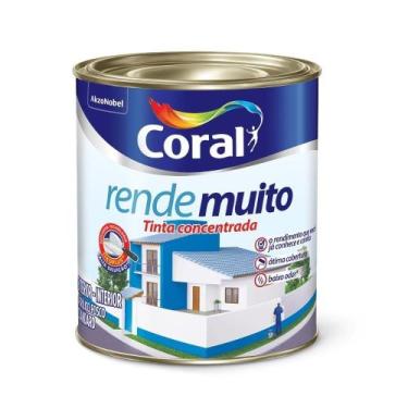 Imagem de Tinta Acrílica Fosca Coral Rende Muito 900ml, Branco