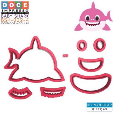 Imagem de Cortador Pasta Americana Festa Infantil Tubarão Baby Shark Completo Na