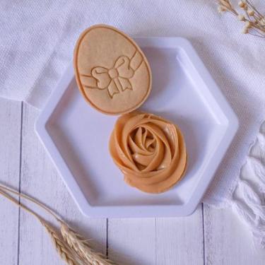 Imagem de Cortador Páscoa Ovo com Laço Cute - DOCE IMPRESSO,  8cm