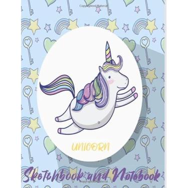 Imagem de Sketchbook and notebook unicorn: Journal for Girl or kids gift,women, notebook With Blank Paper For doodling Drawing Sketching and Notes,120 Pages of Cute UNICORN Lined and unlined book