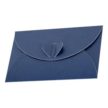 Imagem de 20 envelopes de vale-presente com fecho em forma de coração, mini envelopes fofos (9,9 x 6,9 cm) perfeitos para cartões de presente, cartas de amor, festa de saudação de casamento, festas e