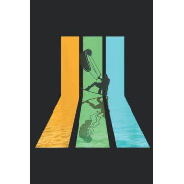 Imagem de Womens Retro 80s Vintage Style Kiteboarding Saying Meme: Lined Journal Notebook To Do Schedule, Medium 6x9 Inches, 100 Pages, Printed Cover