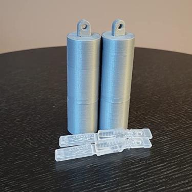 Imagem de Suporte para frasco de colírio de bolso e estojo de transporte - comporta um (1) frasco de colírio de uso único - perfeito para carregar no bolso, bolsa/embreagem, bolsa escolar - dois (2) pacotes -