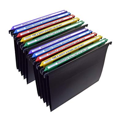 Imagem de Ultimate Office Pastas de arquivo suspensas MagniFile tamanho letra V com índices ampliados de 28 cm que dobram o tamanho dos títulos dos seus arquivos para encontrar arquivos rapidamente. (conjunto