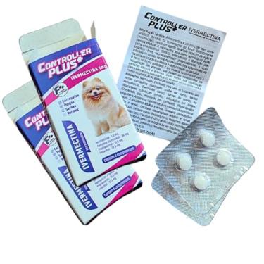 Imagem de 8 Comp 5kg - Anti Carrapato, Vermes, Pulgas E Sarna P Cães - Controller Plus 1mg