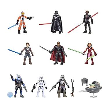 Imagem de Hasbro Star Wars Toys Boneco Mission Fleet escala de 6 cm, pacote com 10, 19 acessórios, com Darth Vader, Luke Skywalker e Grogu, a partir de 4 anos, F4023
