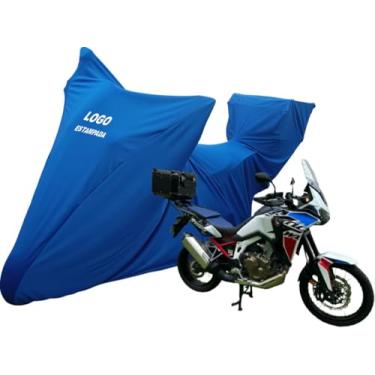 Imagem de Capa Proteção Moto Honda Crf 1000 L Africa Twin Com Bauleto (Azul)