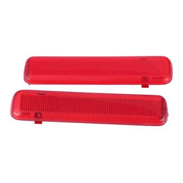 Imagem de Refletor traseiro, refletor da porta traseira Chevy Refletores do painel da porta interna 1 par motorista traseiro esquerdo e painel refletor vermelho da porta lateral do