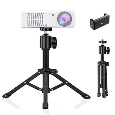 Imagem de JCWINY Mini Projector Stand, All Metal Mini Tripod Desktop Tabletop Stand Compact Desk Tripod for Mini Projector, Logitech Webcam, iPhone, Camera, Smooth 4, Osmo Mobile, Vimble 2